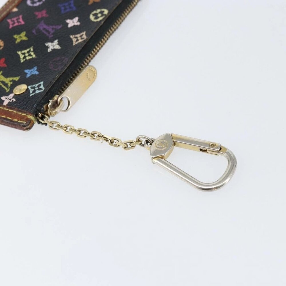 LOUIS VUITTON Multicolor Pochette Cles Coin Purse Black M13664 LV Auth 158853 - Picture 14 of 16